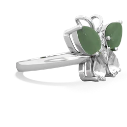 Jade Butterfly 14K White Gold ring R2215