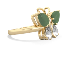 Jade Butterfly 14K Yellow Gold ring R2215