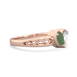 Jade Filligree 'One Heart' 14K Rose Gold ring R5070