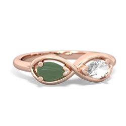 Jade Infinity 14K Rose Gold ring R5050