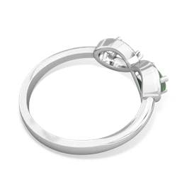 Jade Infinity 14K White Gold ring R5050