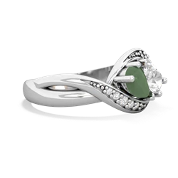 Jade Summer Winds 14K White Gold ring R5342