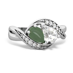 Jade Summer Winds 14K White Gold ring R5342