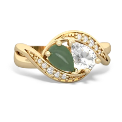 Jade Summer Winds 14K Yellow Gold ring R5342