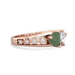 Jade Heart To Heart 14K Rose Gold ring R3342