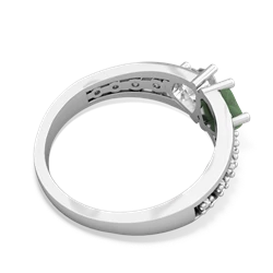 Jade Heart To Heart 14K White Gold ring R3342