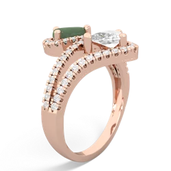 Jade Diamond Dazzler 14K Rose Gold ring R3000