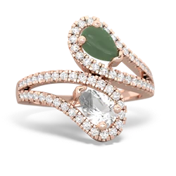 Jade Diamond Dazzler 14K Rose Gold ring R3000