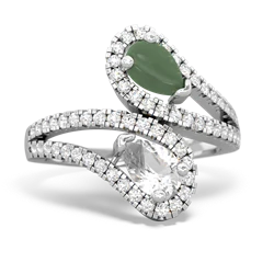 Jade Diamond Dazzler 14K White Gold ring R3000