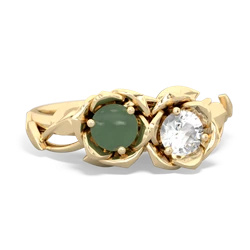 Jade Rose Garden 14K Yellow Gold ring R5510