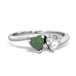 Jade Sweethearts 14K White Gold ring R5260