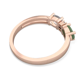 Jade Pear Bowtie 14K Rose Gold ring R0865