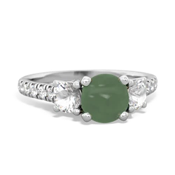 Jade Pave Trellis 14K White Gold ring R5500