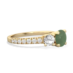 Jade Pave Trellis 14K Yellow Gold ring R5500