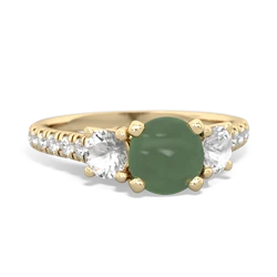 Jade Pave Trellis 14K Yellow Gold ring R5500