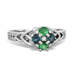 matching engagment rings - Celtic Knot Cluster Engagement