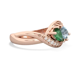 Lab Emerald Summer Winds 14K Rose Gold ring R5342