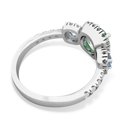 Lab Emerald Regal Halo 14K White Gold ring R5350