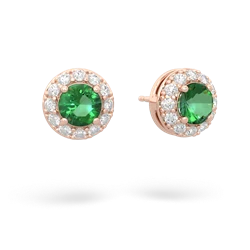 lab_emerald halo earrings