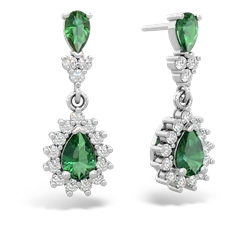 Earrings-Lab Emerald