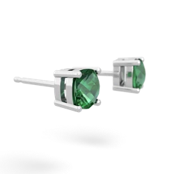 lab_emerald stud earrings