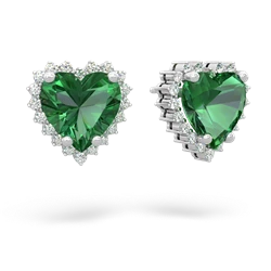 lab_emerald love earrings