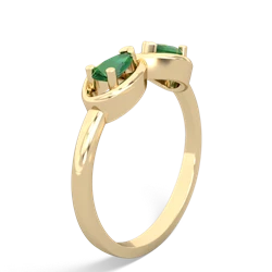 Lab Emerald Infinity 14K Yellow Gold ring R5050