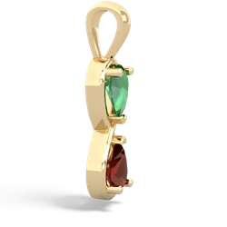 Lab Emerald Infinity 14K Yellow Gold pendant P5050