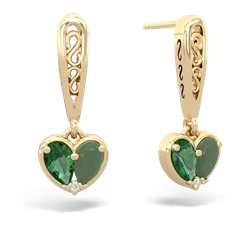 matching earrings - Filligree Heart