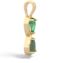 Lab Emerald Infinity 14K Yellow Gold pendant P5050