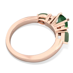 Lab Emerald 6Mm Round Eternal Embrace Engagement 14K Rose Gold ring R2005