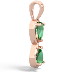 Lab Emerald Infinity 14K Rose Gold pendant P5050