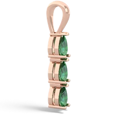 Jade Dew Drops 14K Rose Gold pendant P2251