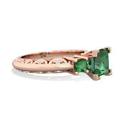 Alexandrite Eternal Embrace Engagement 14K Rose Gold ring C2001