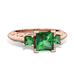 Alexandrite Eternal Embrace Engagement 14K Rose Gold ring C2001