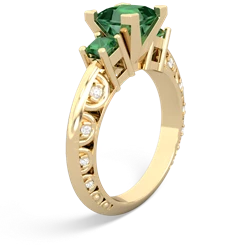 White Topaz Eternal Embrace Engagement 14K Yellow Gold ring C2001