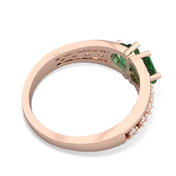 Lab Emerald Heart To Heart 14K Rose Gold ring R3342