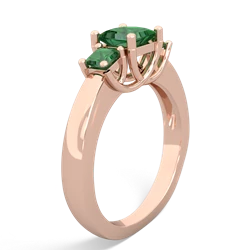 Alexandrite Three Stone Trellis 14K Rose Gold ring R4015