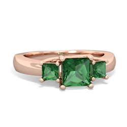 Sapphire Three Stone Trellis 14K Rose Gold ring R4015