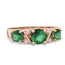 Peridot Hugs And Kisses 14K Rose Gold ring R5016