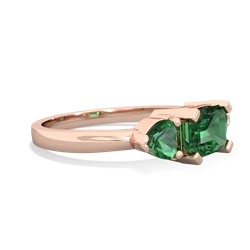 Peridot Three Stone 14K Rose Gold ring R5235