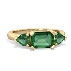 Alexandrite Three Stone 14K Yellow Gold ring R5235