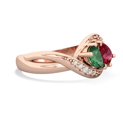 Lab Emerald Summer Winds 14K Rose Gold ring R5342