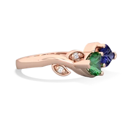 Lab Emerald Floral Elegance 14K Rose Gold ring R5790