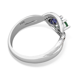 Lab Emerald Summer Winds 14K White Gold ring R5342