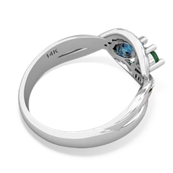 Lab Emerald Summer Winds 14K White Gold ring R5342