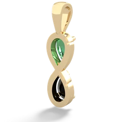 Lab Emerald Infinity 14K Yellow Gold pendant P5050