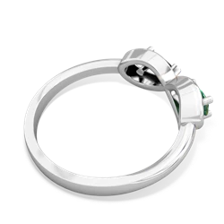 Lab Emerald Infinity 14K White Gold ring R5050