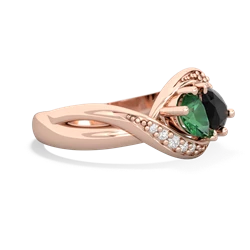 Lab Emerald Summer Winds 14K Rose Gold ring R5342