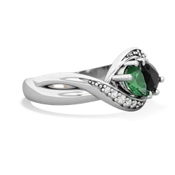 Lab Emerald Summer Winds 14K White Gold ring R5342